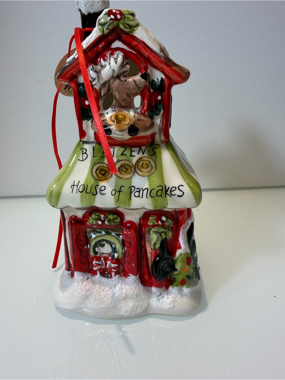 Blue Sky Clayworks House of Pancakes Ceramic Holiday Ornament